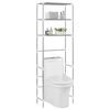 vidaXL 3-Tier Storage Rack over Toilet Silver 53x28x169 cm