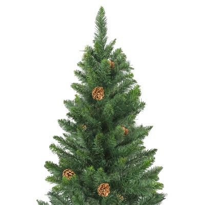 vidaXL Artificial Pre-lit Christmas Tree with Ball Set Green 210 cm