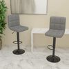 vidaXL Bar Stools 2 pcs Light Grey Fabric