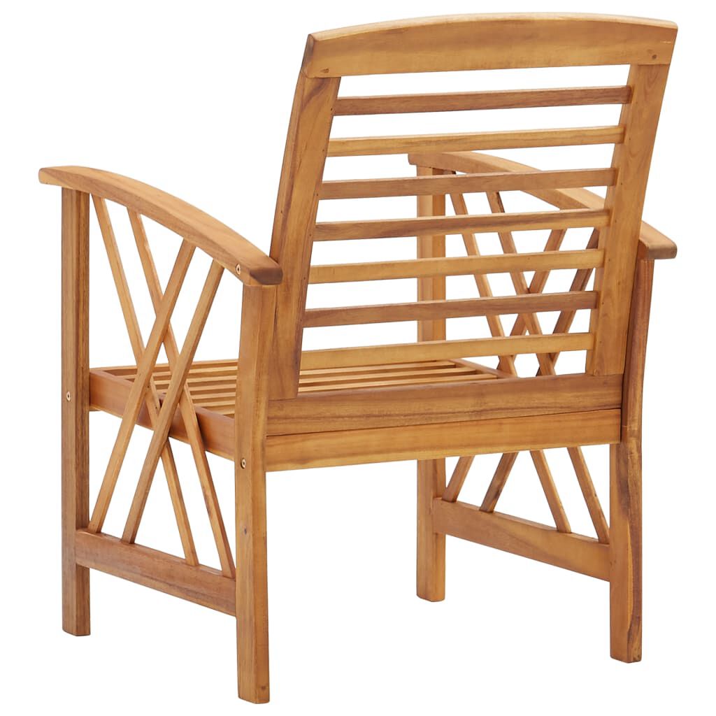 vidaXL Garden Chairs 2 pcs Solid Acacia Wood
