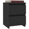 vidaXL Bedside Cabinet Black 30x30x40 cm Engineered Wood