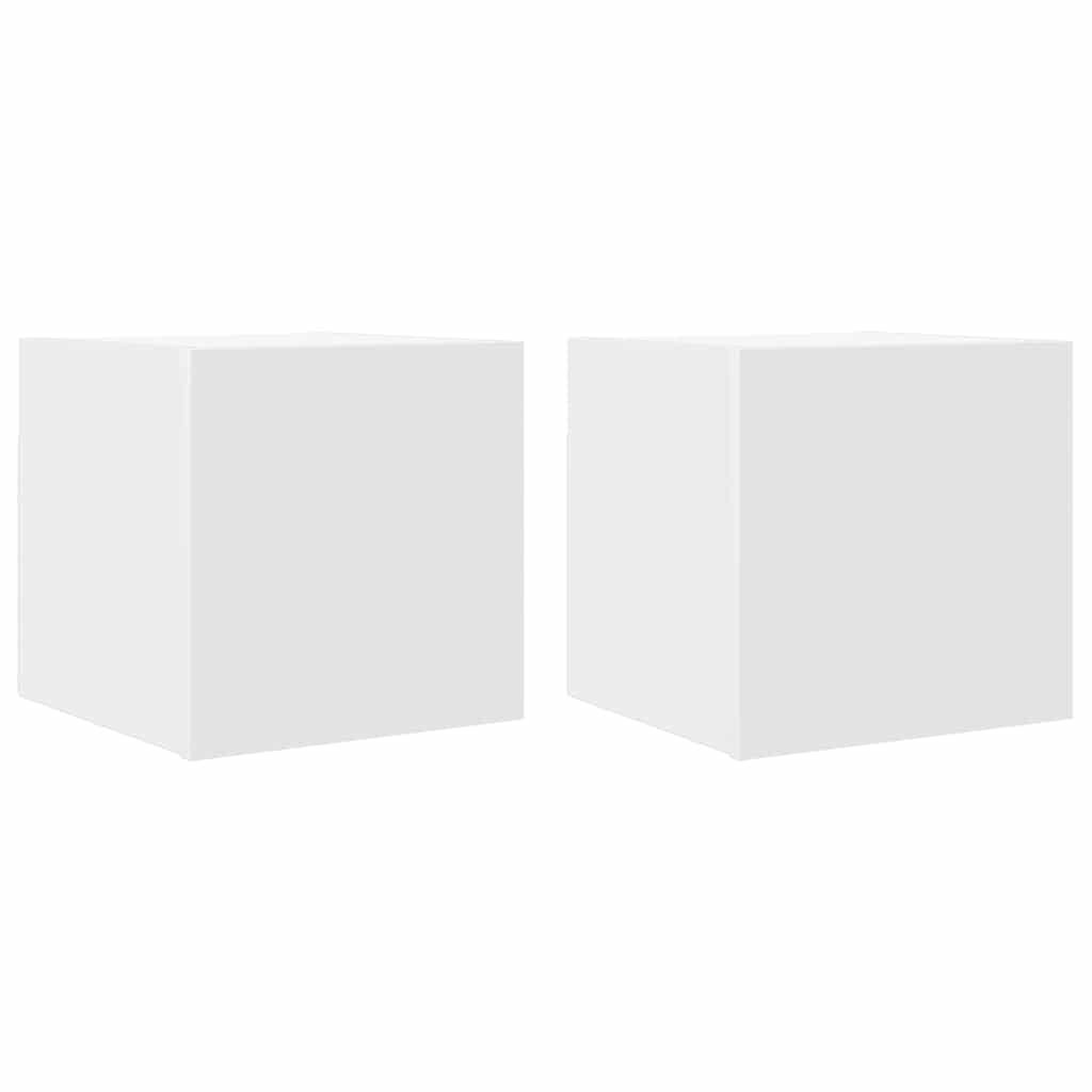 vidaXL Wall Mounted TV Cabinets 2 pcs White 30.5x30x30 cm
