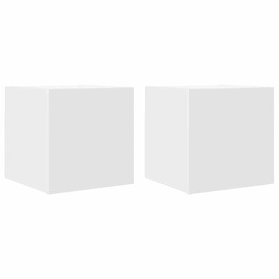 vidaXL Wall Mounted TV Cabinets 2 pcs White 30.5x30x30 cm, white vidaXL Wall Mounted TV Cabinets 2 pcs White 30.5x30x30 cm