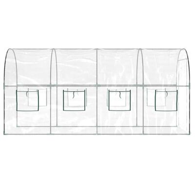 vidaXL Greenhouse Transparent 160x400x190 cm PVC&Powder-coated Steel,  vidaXL Greenhouse Transparent 160x400x190 cm PVC&Powder-coated Steel
