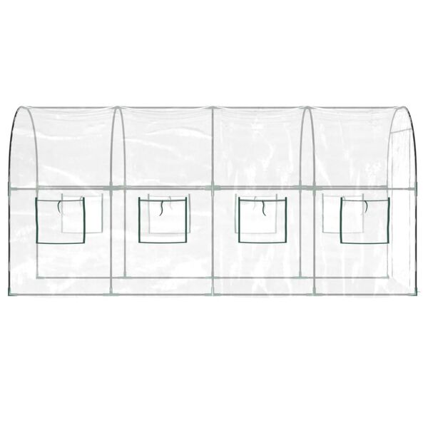 vidaXL Greenhouse Transparent 160x400x190 cm PVC&Powder-coated Steel