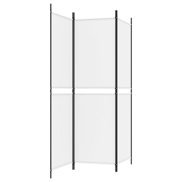 vidaXL 3-Panel Room Divider White 150x180 cm Fabric