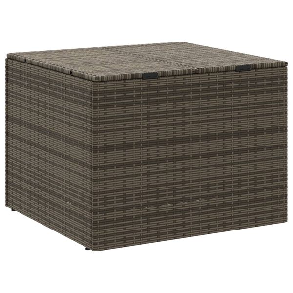vidaXL Garden Storage Box Grey 291L Poly Rattan