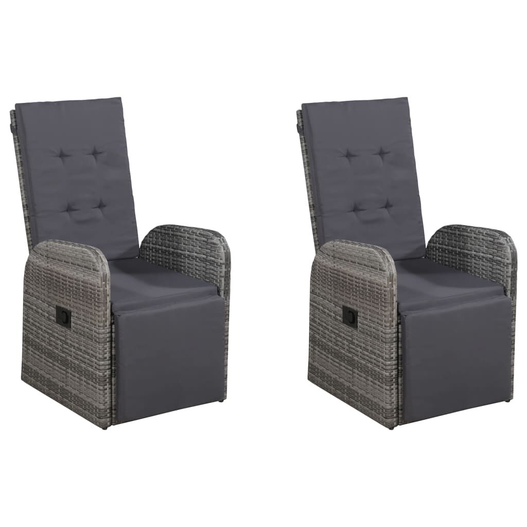 vidaXL 5 Piece Garden Dining Set Grey