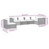 vidaXL 6 Piece Garden Lounge Set with Cushions Poly Rattan Grey