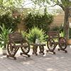 vidaXL 3 Piece Garden Lounge Set Solid Wood Fir