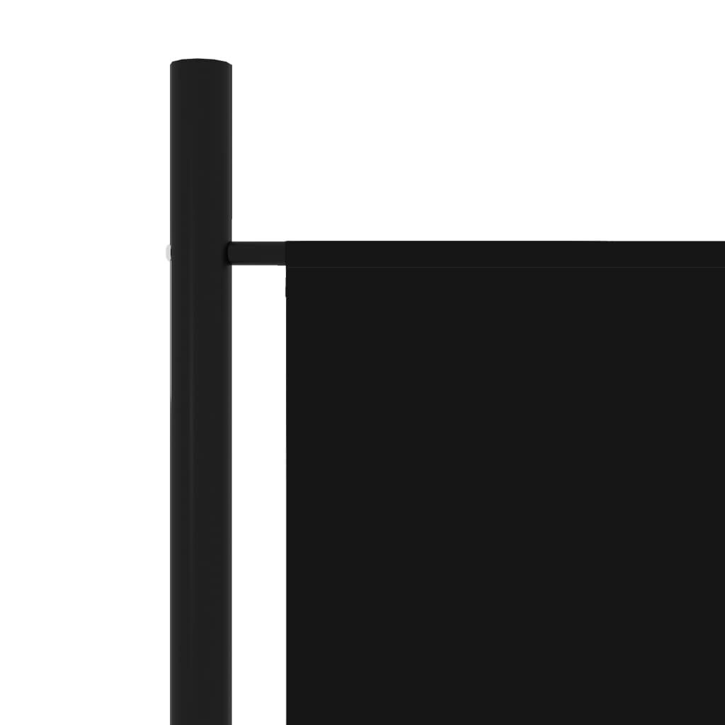 vidaXL 4-Panel Room Divider Black 200x180 cm