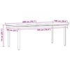 vidaXL Garden Dining Table Black 200x100x74 cm Steel and Glass