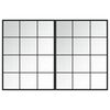 vidaXL Wall Mirrors 2 pcs Black 80x60 cm Metal