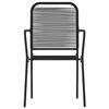 vidaXL 5 Piece Garden Dining Set Black