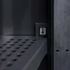 vidaXL Garden Storage Cabinet with 1 Shelf Black and Grey