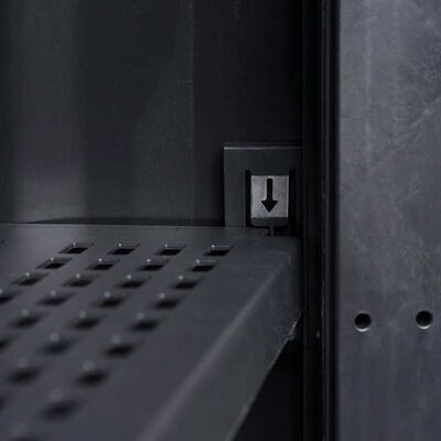 vidaXL Garden Storage Cabinet with 1 Shelf Black and Grey, black and grey vidaXL Garden Storage Cabinet with 1 Shelf Black and Grey