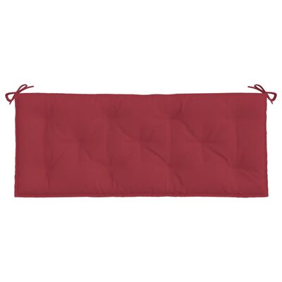 vidaXL Garden Bench Cushions 2pcs Wine Red 120x50x7cm Oxford Fabric