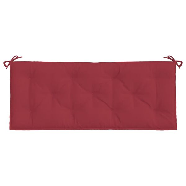 vidaXL Garden Bench Cushions 2pcs Wine Red 120x50x7cm Oxford Fabric