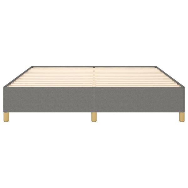 vidaXL Bed Frame without Mattress Dark Grey 183x203 cm King Fabric