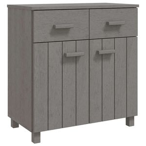 vidaXL Sideboard "HAMAR" Light Grey 79x40x80 cm Solid Wood Pine
