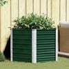 vidaXL Garden Raised Bed Galvanised Steel 129x129x77 cm Green