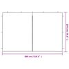 vidaXL Party Tent Sidewall 2 pcs with Zipper PE White