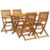 vidaXL 7 Piece Garden Dining Set Solid Wood Eucalyptus