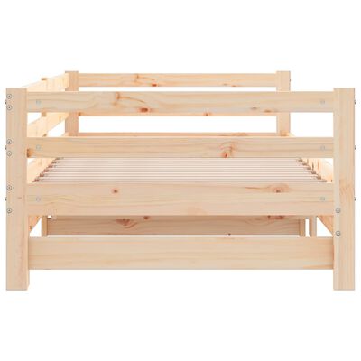 vidaXL Pull-out Day Bed without Mattress Solid Wood Pine 90x200 cm
