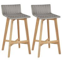 vidaXL Bar Chairs 2 pcs Solid Acacia Wood,  vidaXL Bar Chairs 2 pcs Solid Acacia Wood