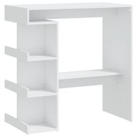 vidaXL Bar Table with Storage Rack White 100x50x101.5 cm Engineered Wood, white vidaXL Bar Table with Storage Rack White 100x50x101.5 cm Engineered Wood