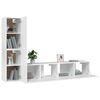 vidaXL 4 Piece TV Cabinet Set White Engineered Wood