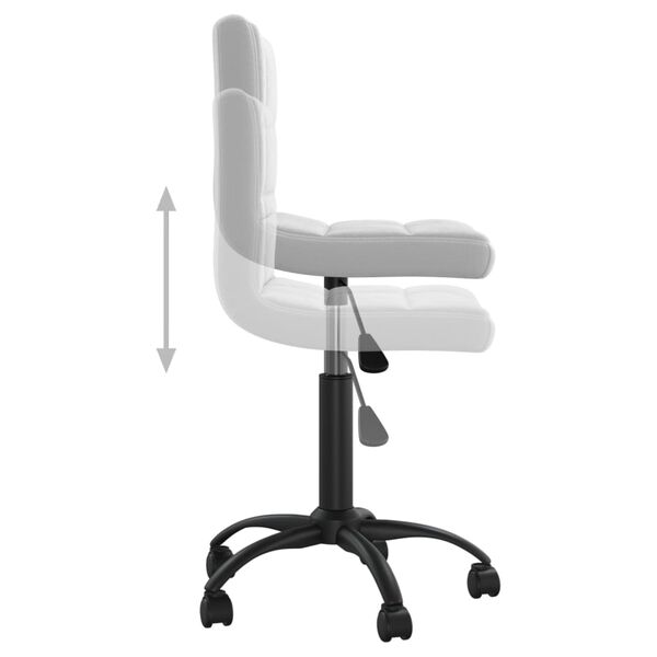 vidaXL Swivel Office Chair Light Grey Velvet
