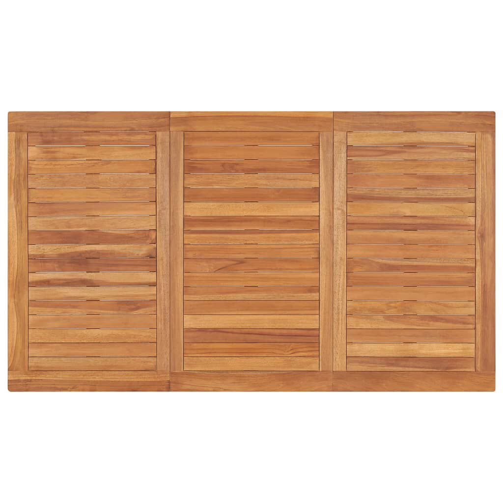 vidaXL Garden Dining Table 140x80x77 cm Solid Teak Wood