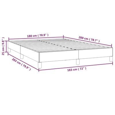 vidaXL Bed Frame without Mattress Dark Grey 183x203 cm King Fabric, dark grey vidaXL Bed Frame without Mattress Dark Grey 183x203 cm King Fabric