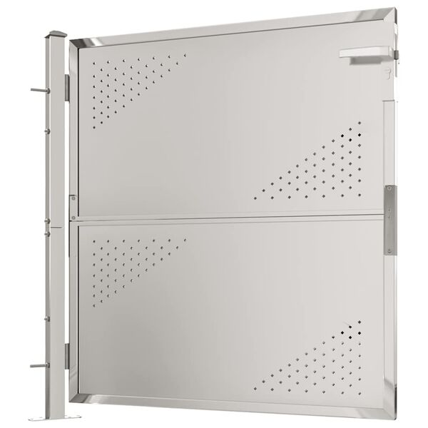 vidaXL Garden Gate 100x100 cm Stainless Steel