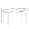 vidaXL 5 Piece Garden Dining Set Black