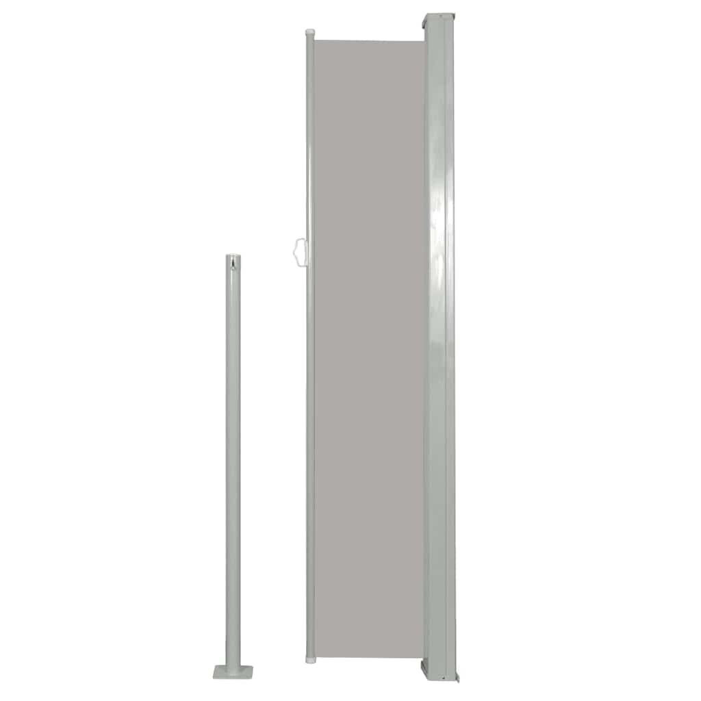 vidaXL Patio Retractable Side Awning 100x500 cm Grey