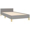 vidaXL Bed Frame without Mattress Light Grey 92x187 cm Single Fabric