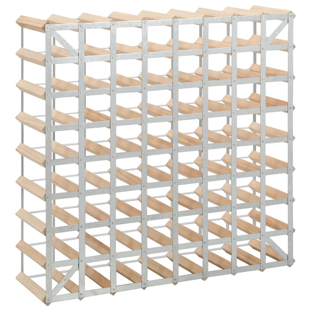 vidaXL Wine Rack for 72 Bottles Solid Pinewood