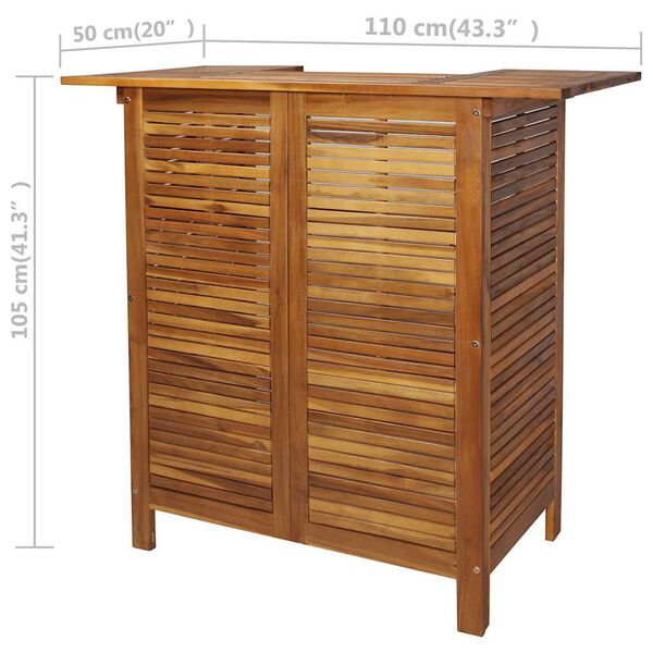 vidaXL 3 Piece Garden Bar Set Solid Wood Acacia