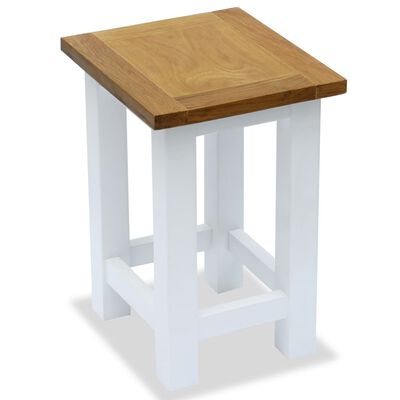 vidaXL End Table 27x24x37 cm Solid Oak Wood