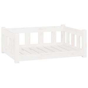 vidaXL Dog Bed 75.5 x 55.5 x 28 cm White
