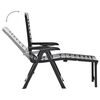 vidaXL Folding Sun Lounger Plastic Anthracite