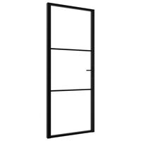 vidaXL Interior Door ESG Glass and Aluminium 83x201.5 cm Black
