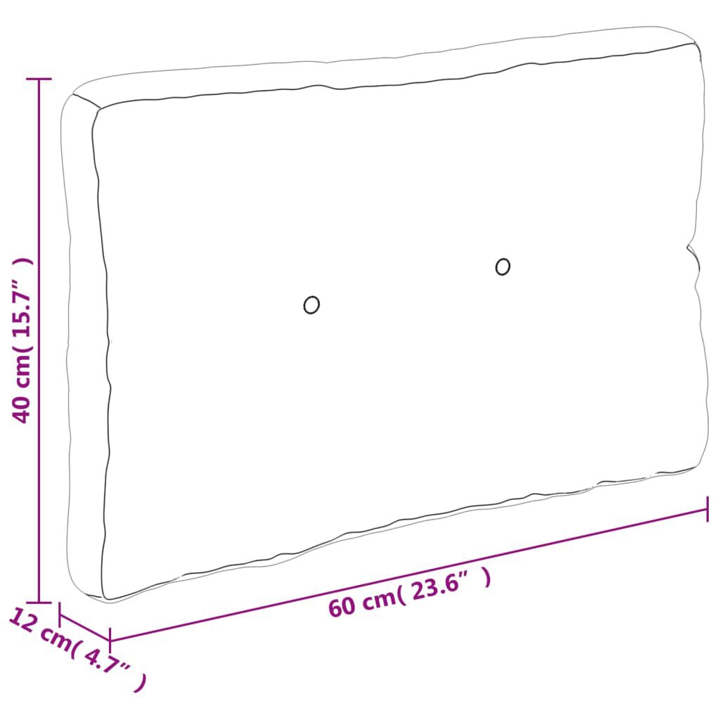 vidaXL Pallet Cushions 2 pcs Grey Check Pattern Fabric