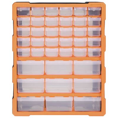 vidaXL Multi-drawer Organiser with 39 Drawers 38x16x47 cm, orange and black vidaXL Multi-drawer Organiser with 39 Drawers 38x16x47 cm