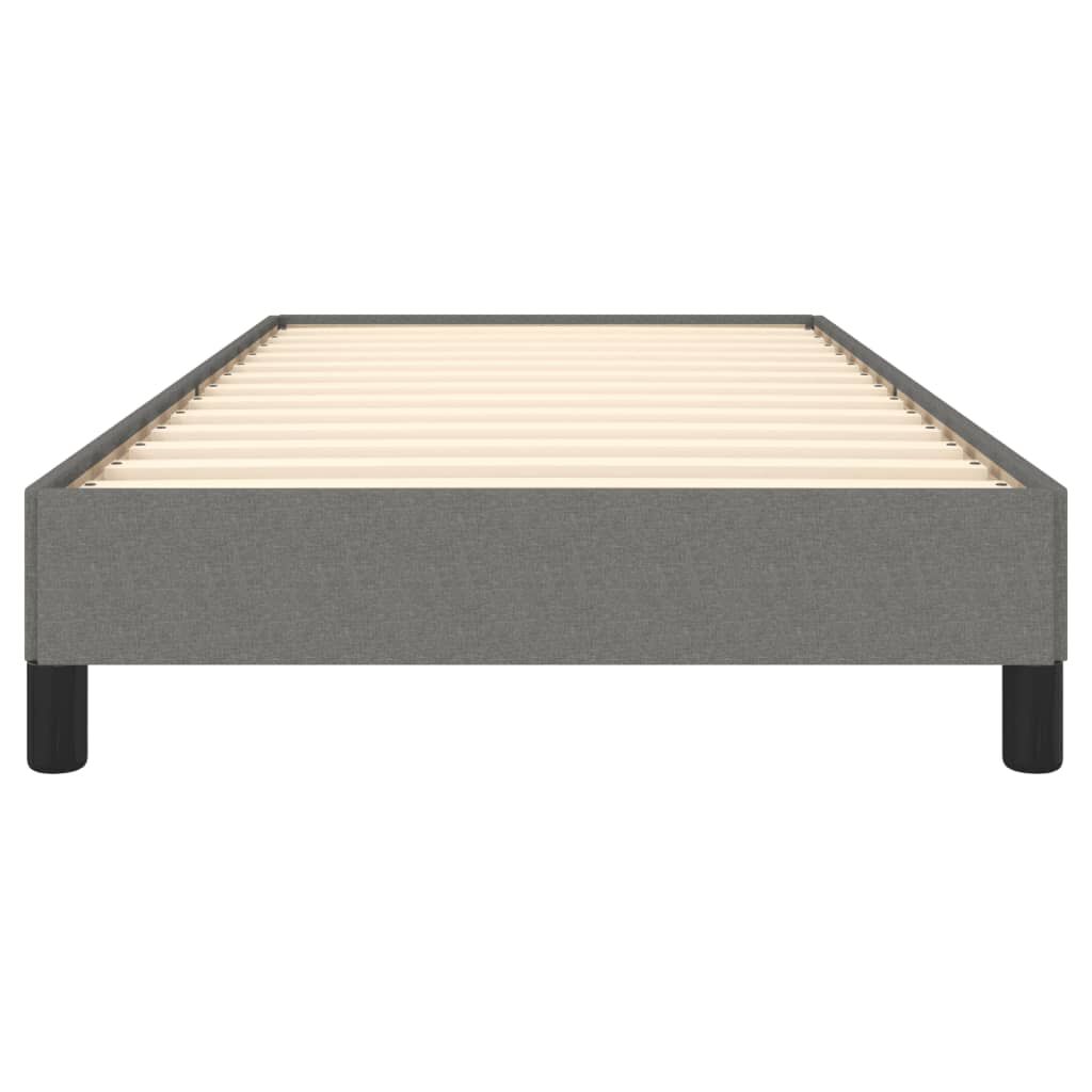 vidaXL Bed Frame without Mattress Dark Grey 92x187 cm Single Fabric