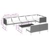 vidaXL 9 Piece Garden Lounge Set with Cushions Poly Rattan Dark Grey