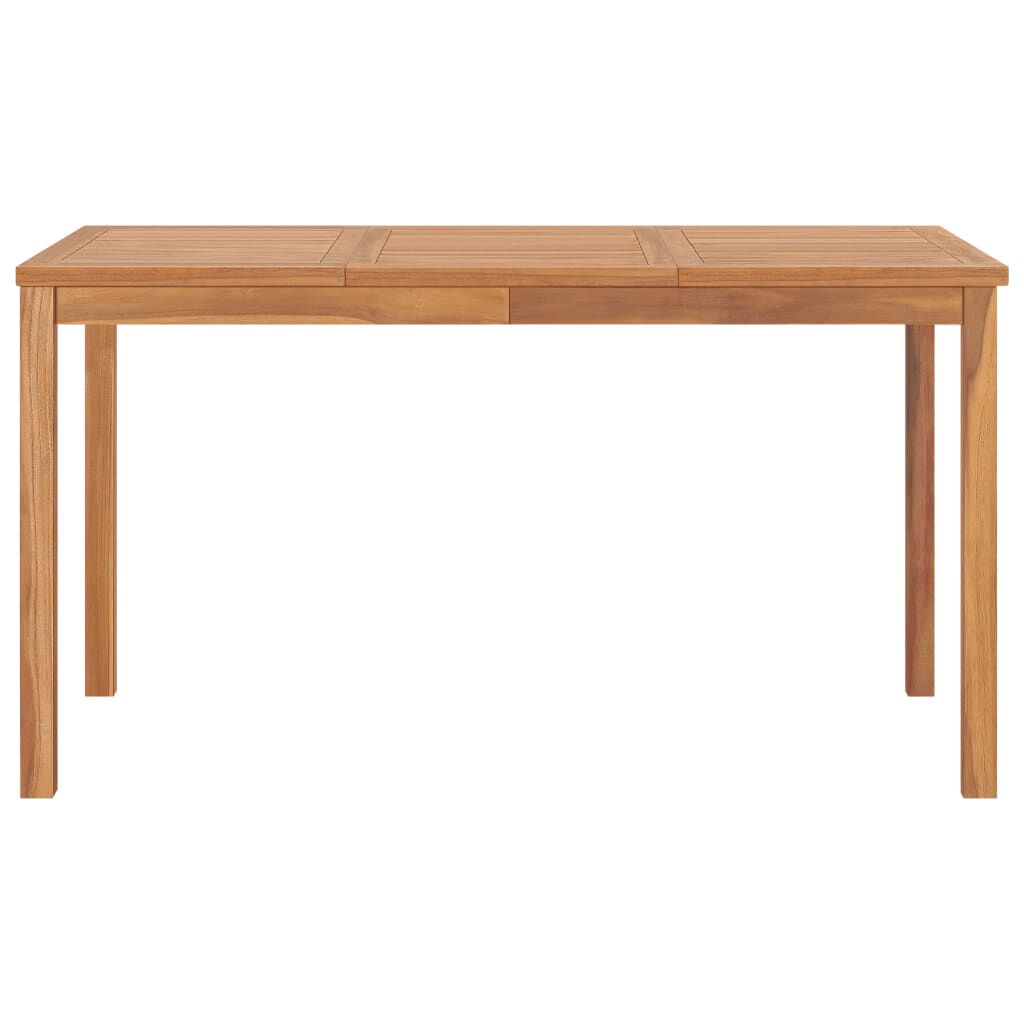 vidaXL 7 Piece Garden Dining Set Solid Teak Wood