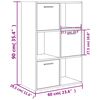 vidaXL Storage Cabinet Concrete Grey 60x29.5x90 cm Engineered Wood